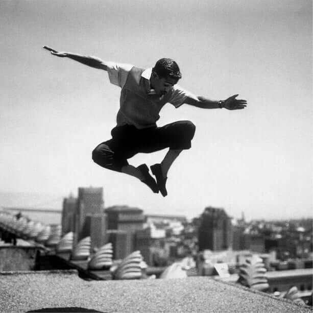 Print of Sammy Davis Jr. Jumping by Frank Worth