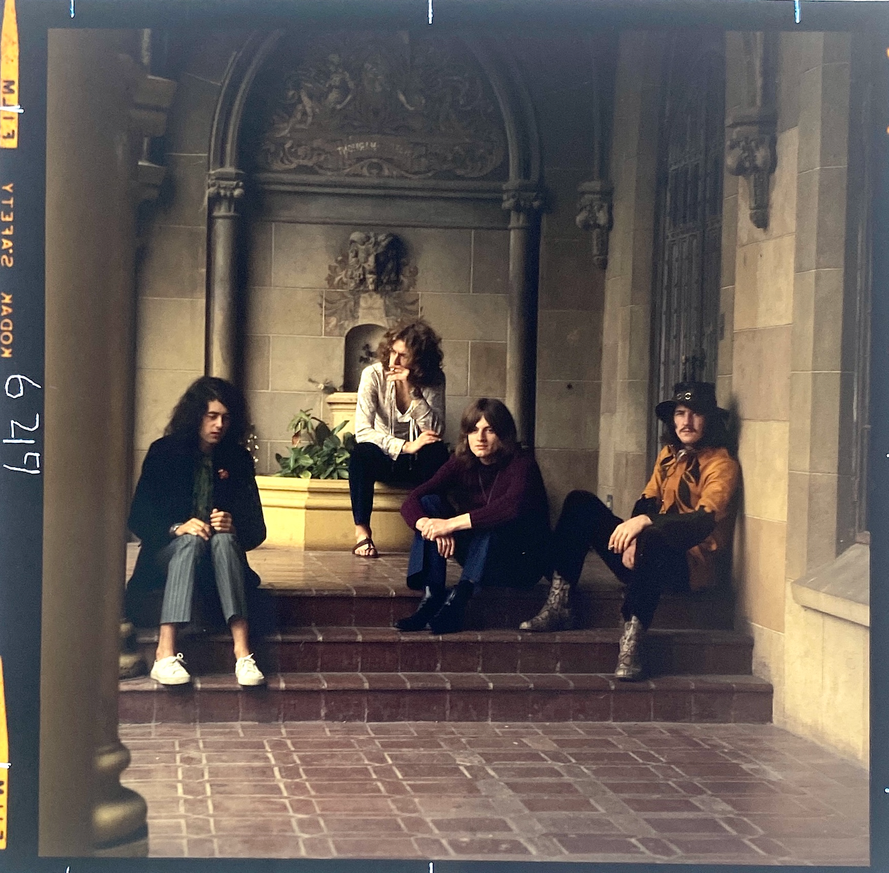 Led Zeppelin at the Chateau on Steps Negative