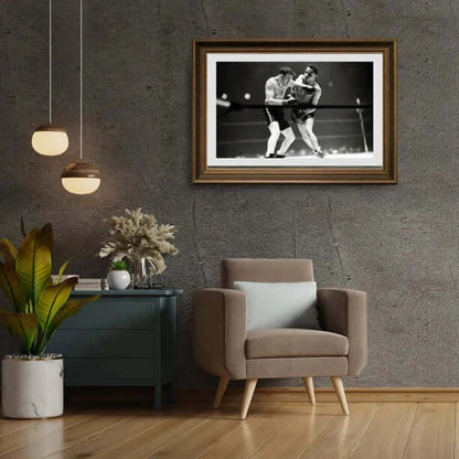 Print of Joe Louis boxing, 1938